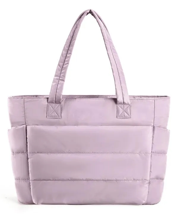 Gocvo Puffer Tote Bag for Women, custom tote bag with logo imprint 8
