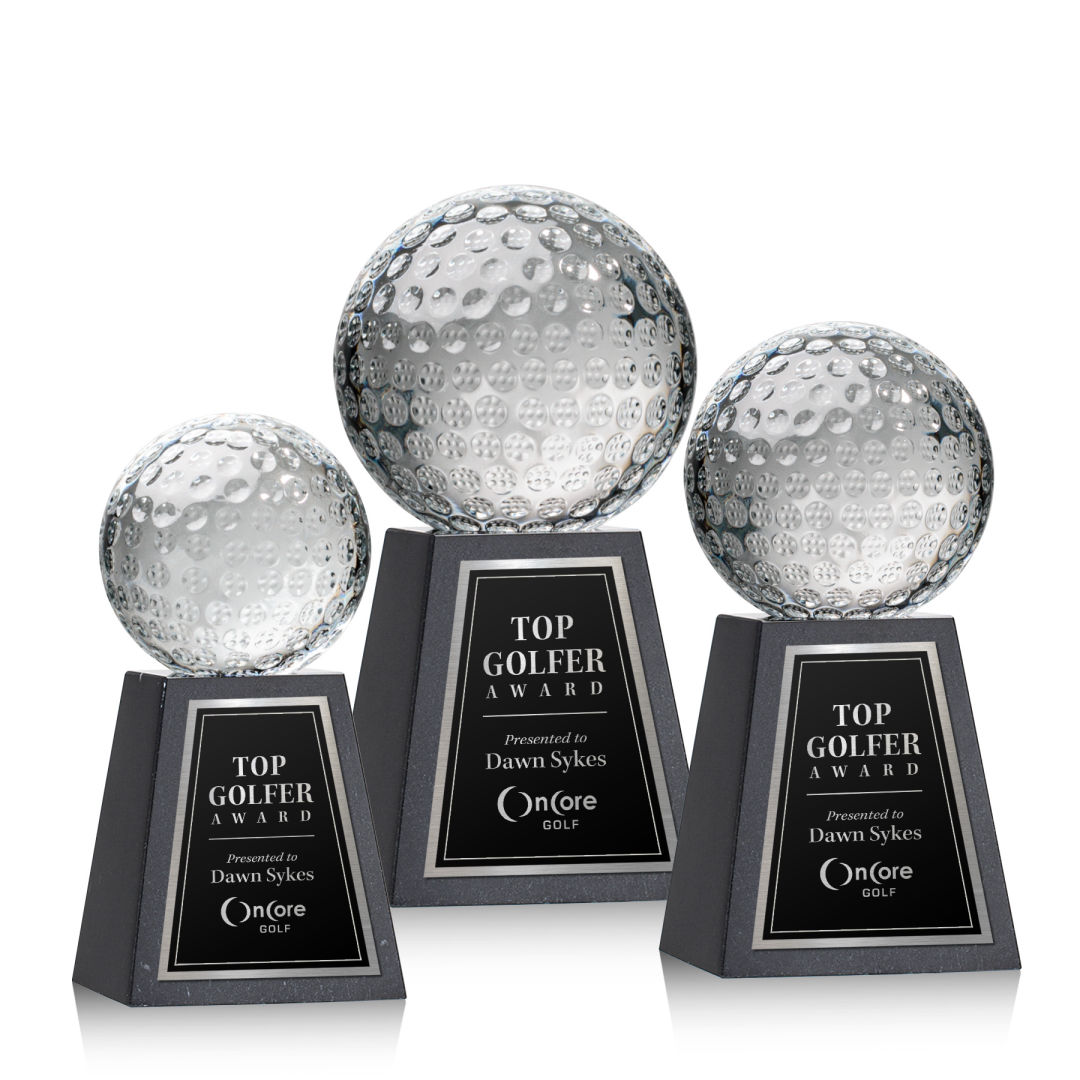 Golf Ball Award on Tall Marble Base