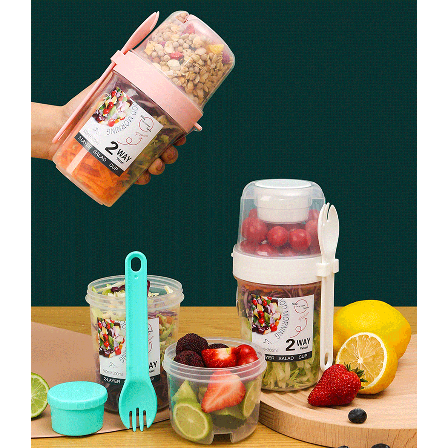 27oz Salad Cup Container Set 15