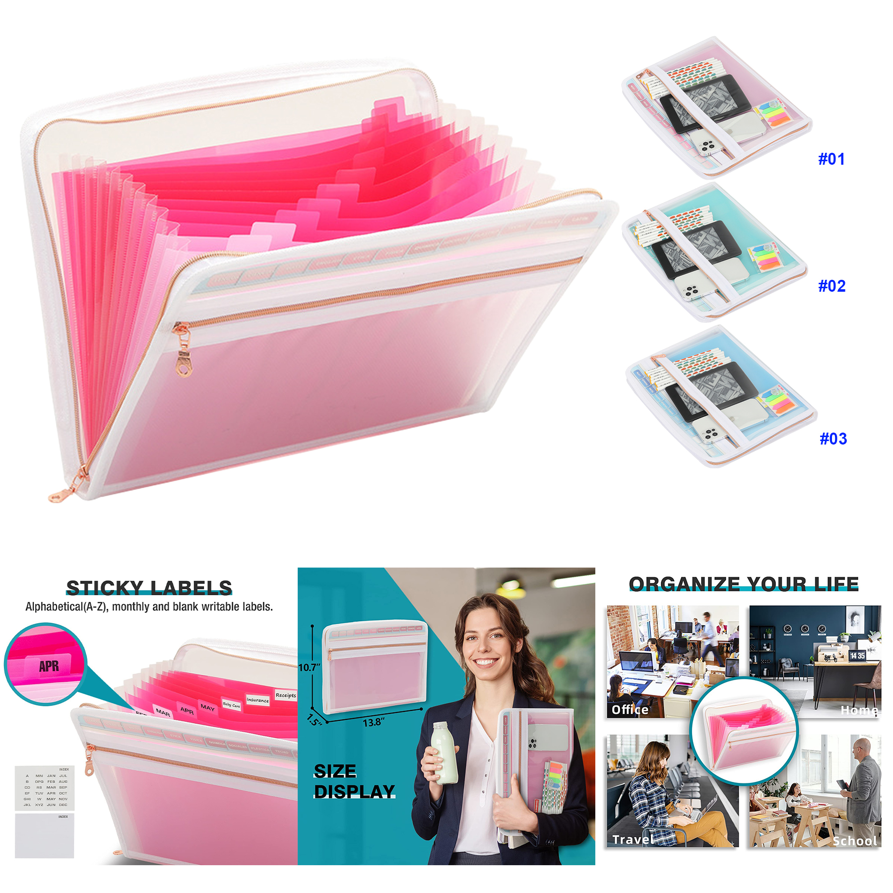13 Pocket Expanding File Folder