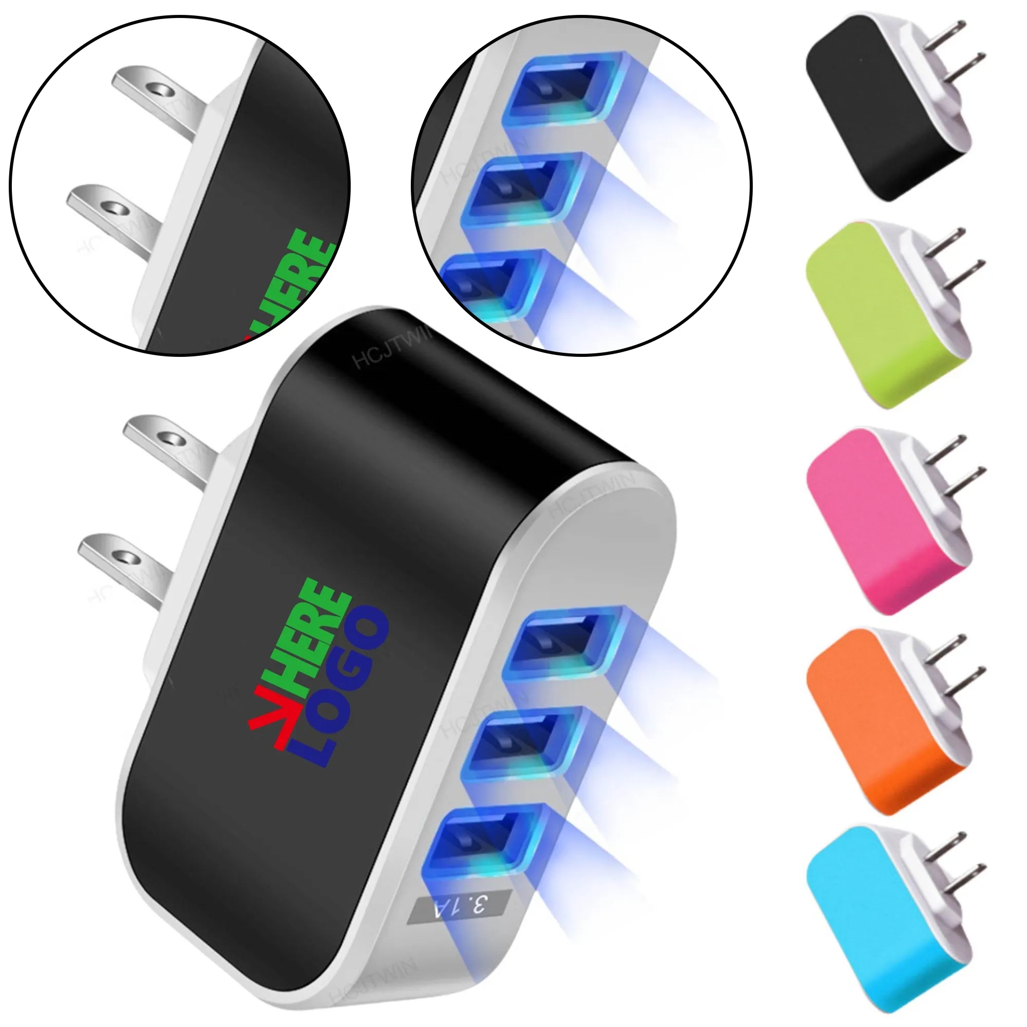 USB 3-Port Multi-Device Phone Charger 7