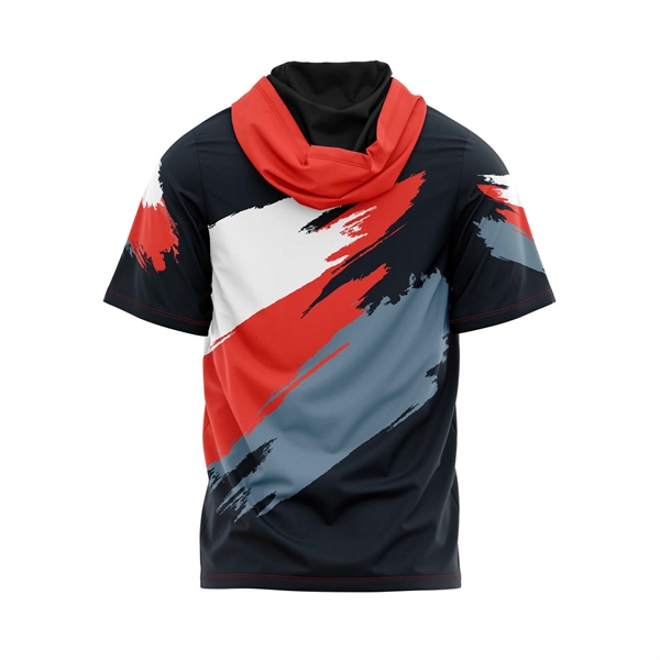 Unisex & Kids' Sublimation Silk-Feel Poly SS Hooded T-Shirt 5