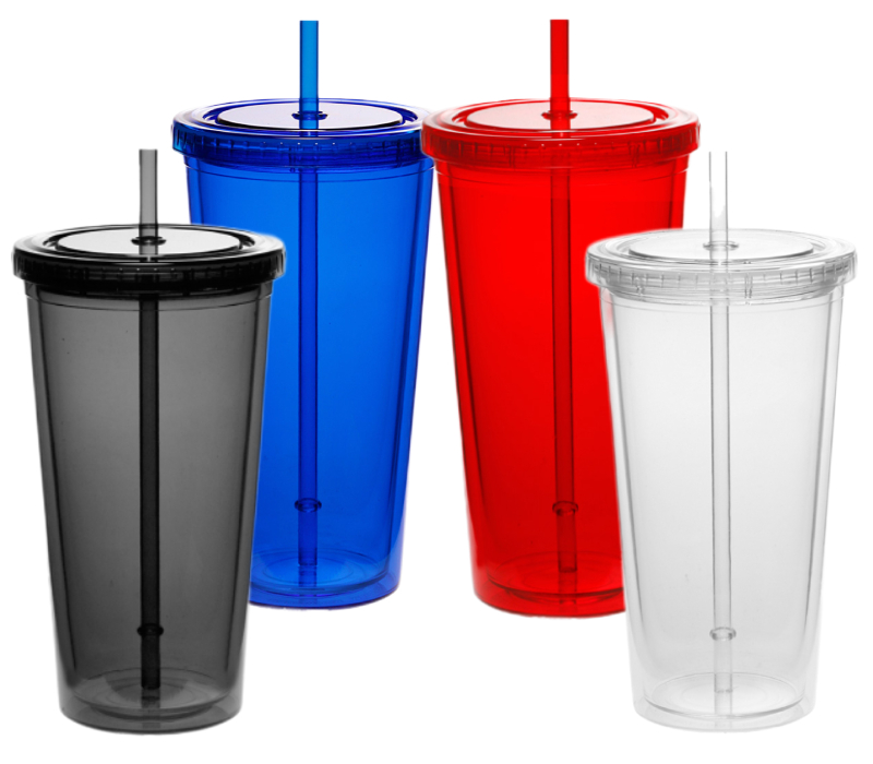 Double Wall Acrylic Tumbler with Straw, 20 oz. 6