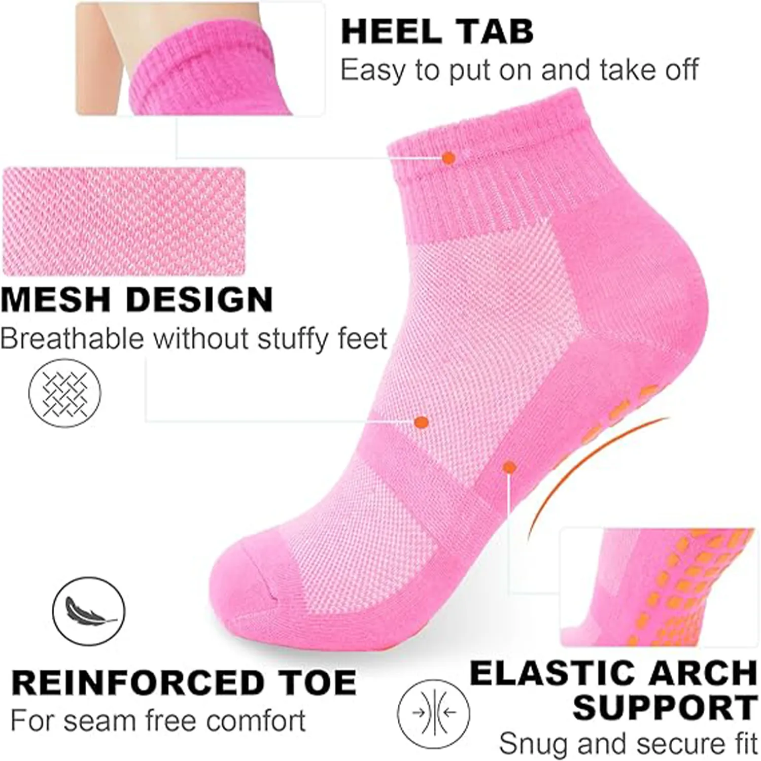 Non Slip Yoga Grip Socks 4