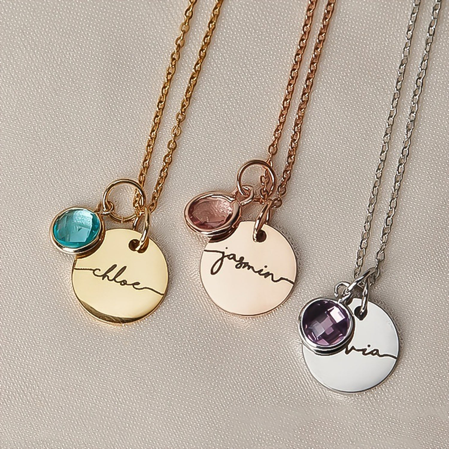 Personalized Stainless Steel Birthstone Necklace 5