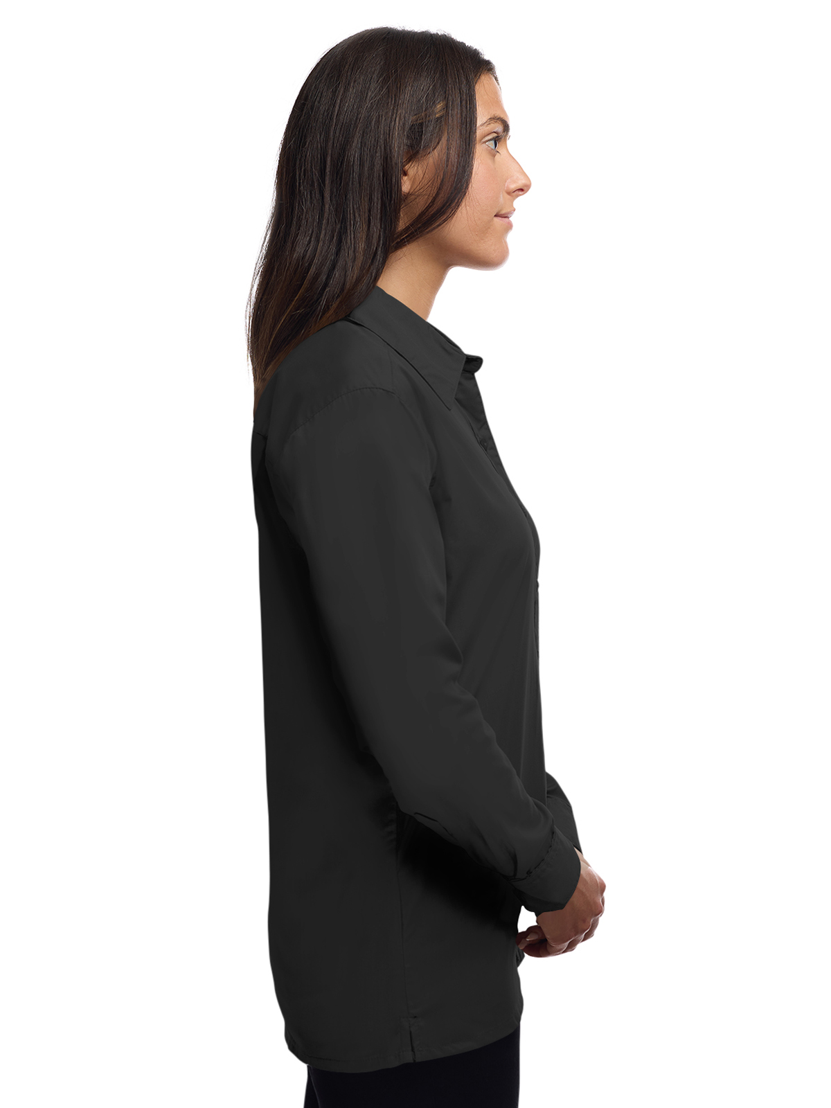 Blue Generation - Women's Pocketless Long Sleeve Poplin Shirt 16