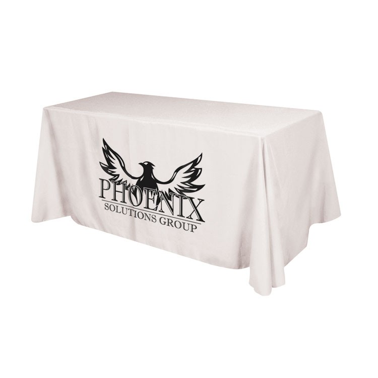 Flat 3-sided Table Cover - fits 6 foot standard table: Polyester 3