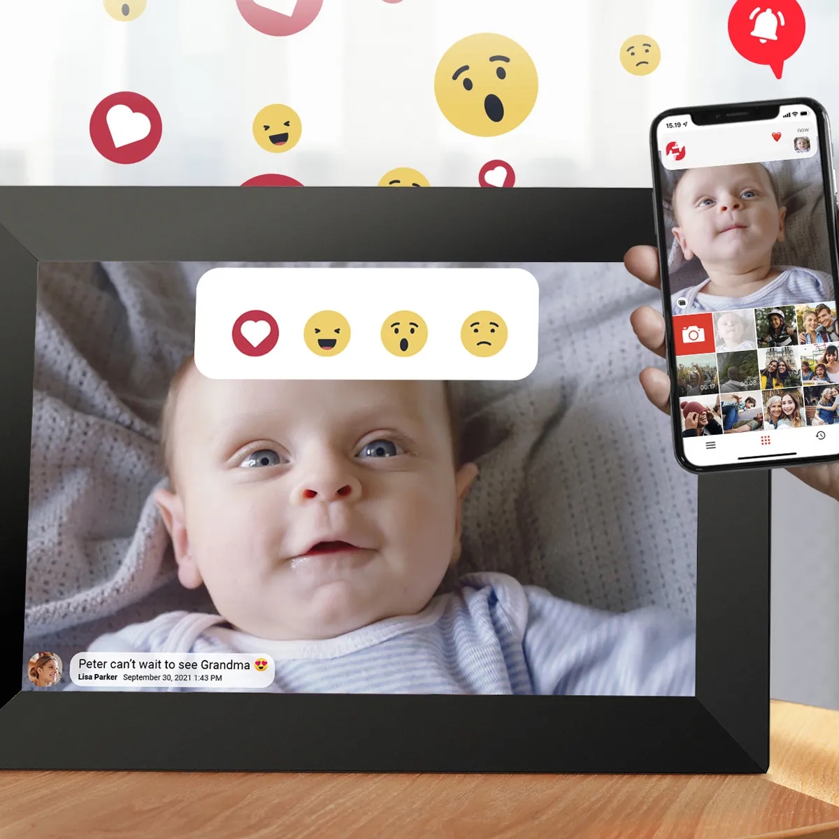 Modern Digital Photo Frame With Display Stand 3