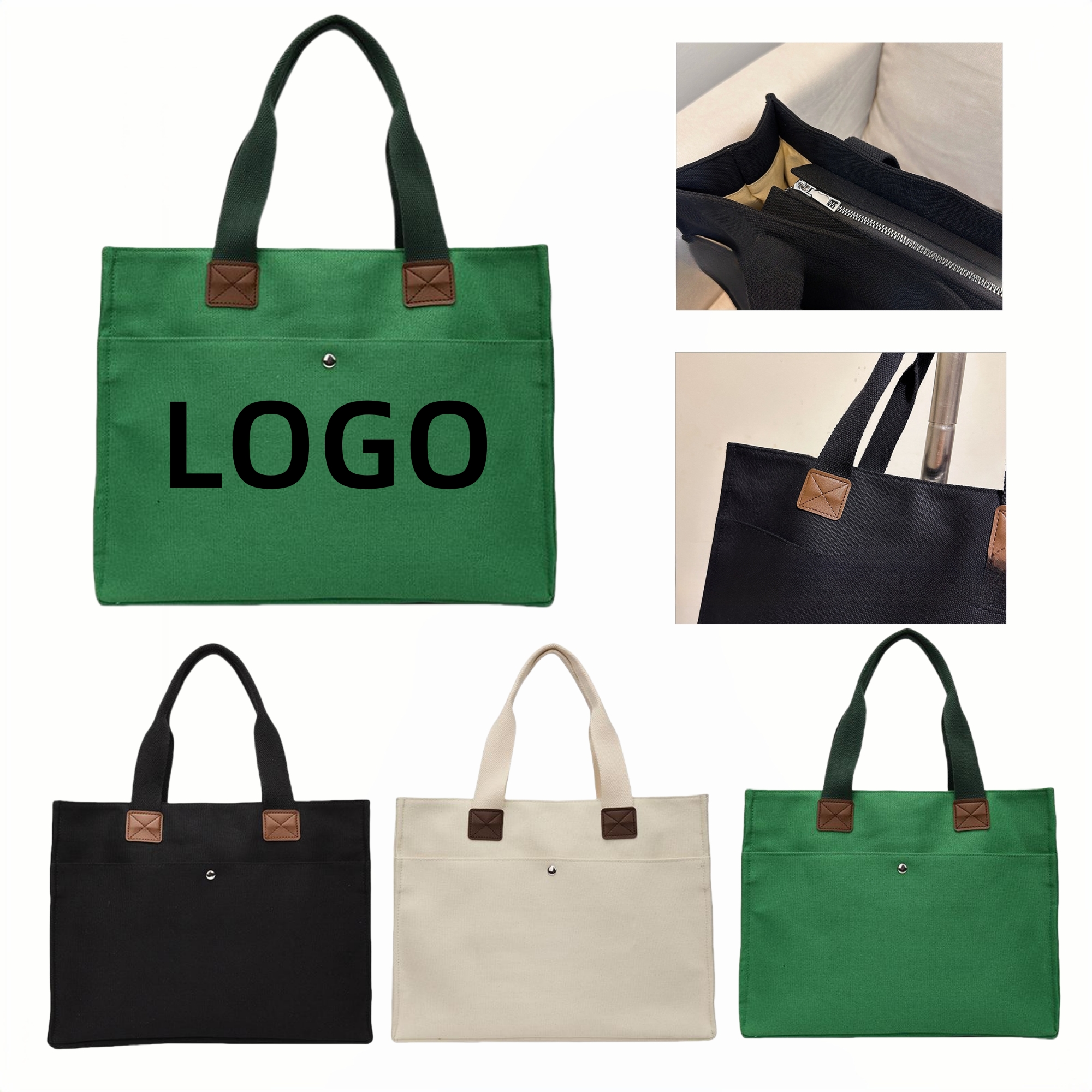Stylish Eco-Friendly Canvas Bag, custom tote bag with logo imprint 2