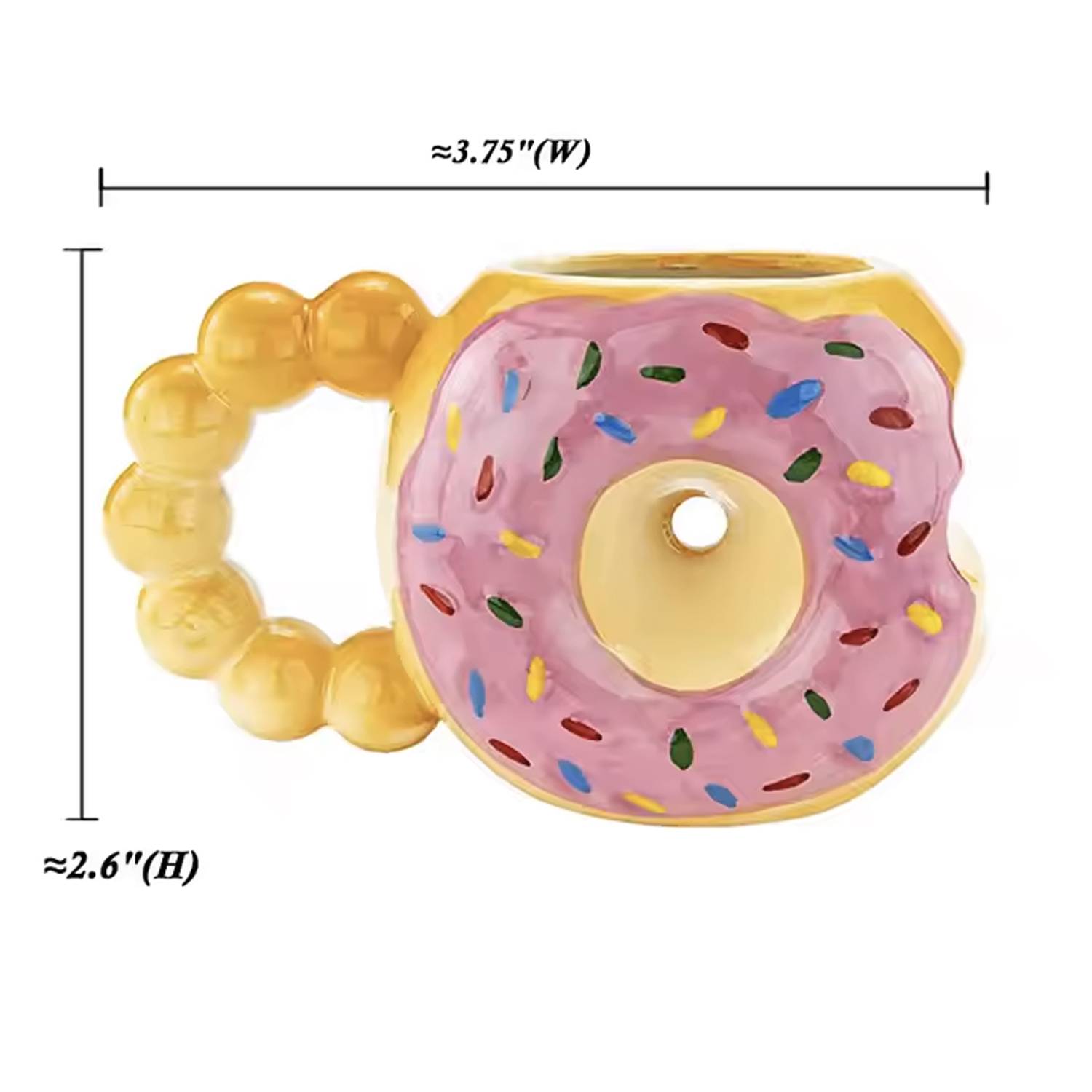 12oz Painted Ceramic Donut Mug 3