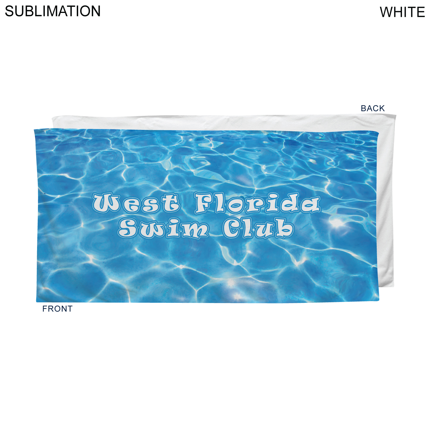 Swim Towel in HEAVIER Plush and Soft Velour Terry Cotton Blend, 30x60, Sublimated Edge to Edge 6