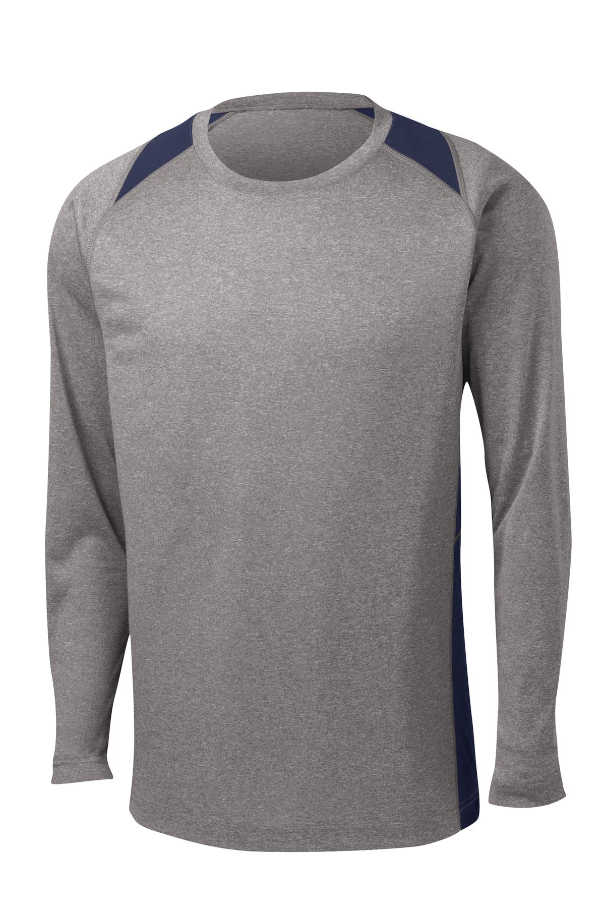 Sport-Tek Long Sleeve Heather Colorblock Contender Tee. ST361LS 24