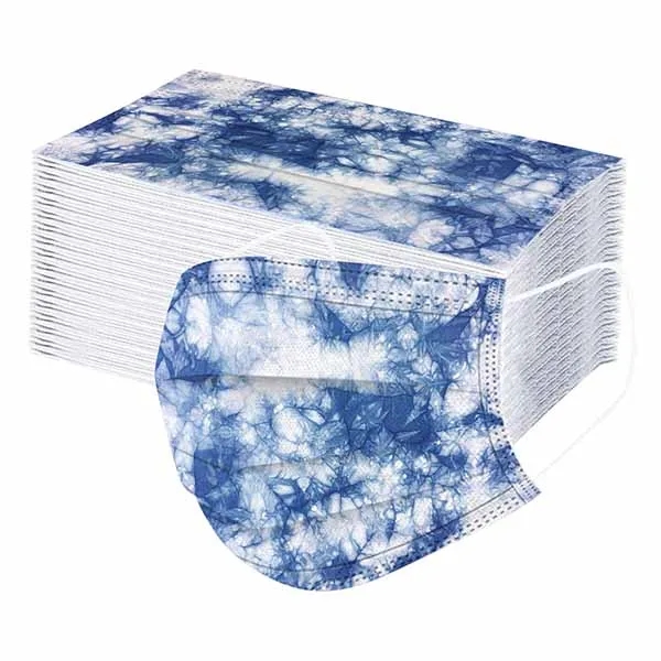 50 Pack Tie Dye Disposable Face Mask 4