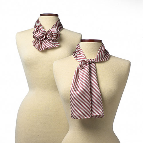 Pink Saville Stripe Polyester Scarf - 8"x45" 2