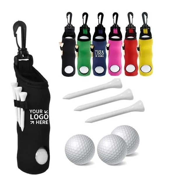 Portable Storage Bag With Golf Ball 3 Tees 6