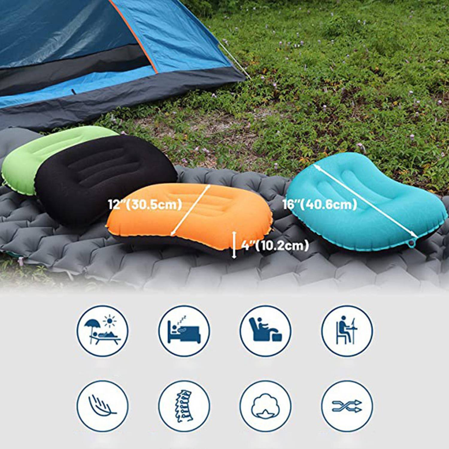 TPU Inflatable Backrest Neck Pillow 2