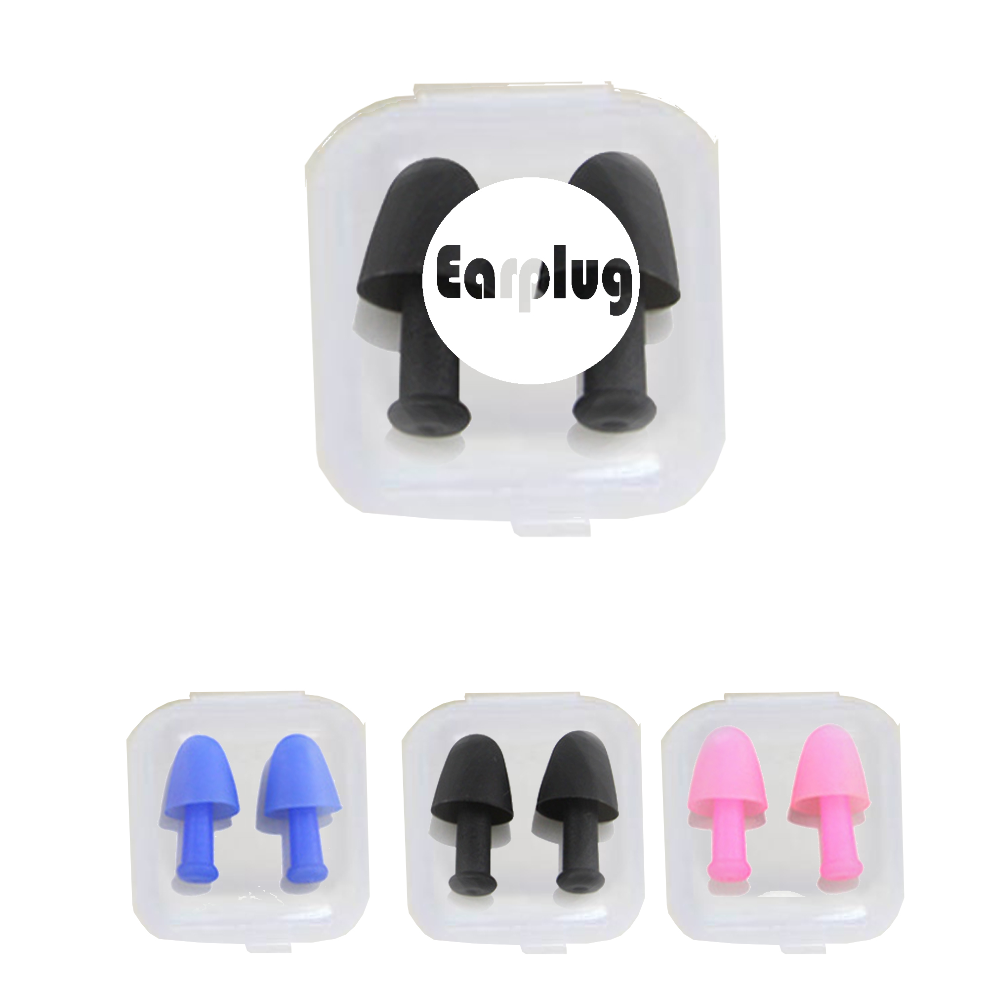 Custom logo silicone Swimming nose clip earplug set 1