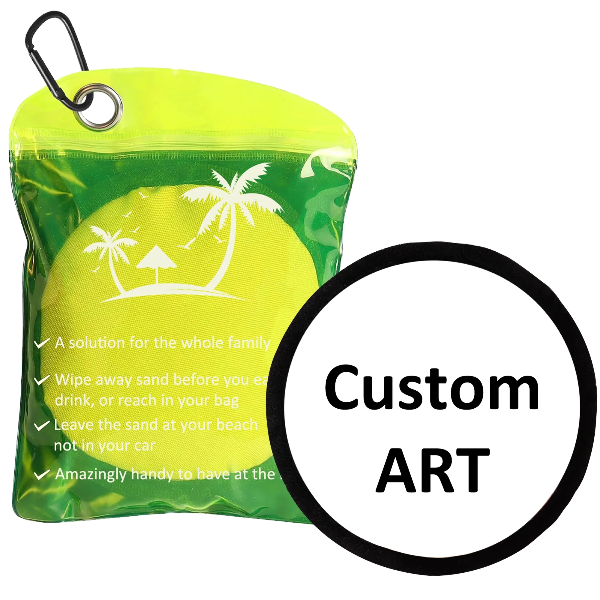 Beach Sand Remover Bag with Carabiner 18