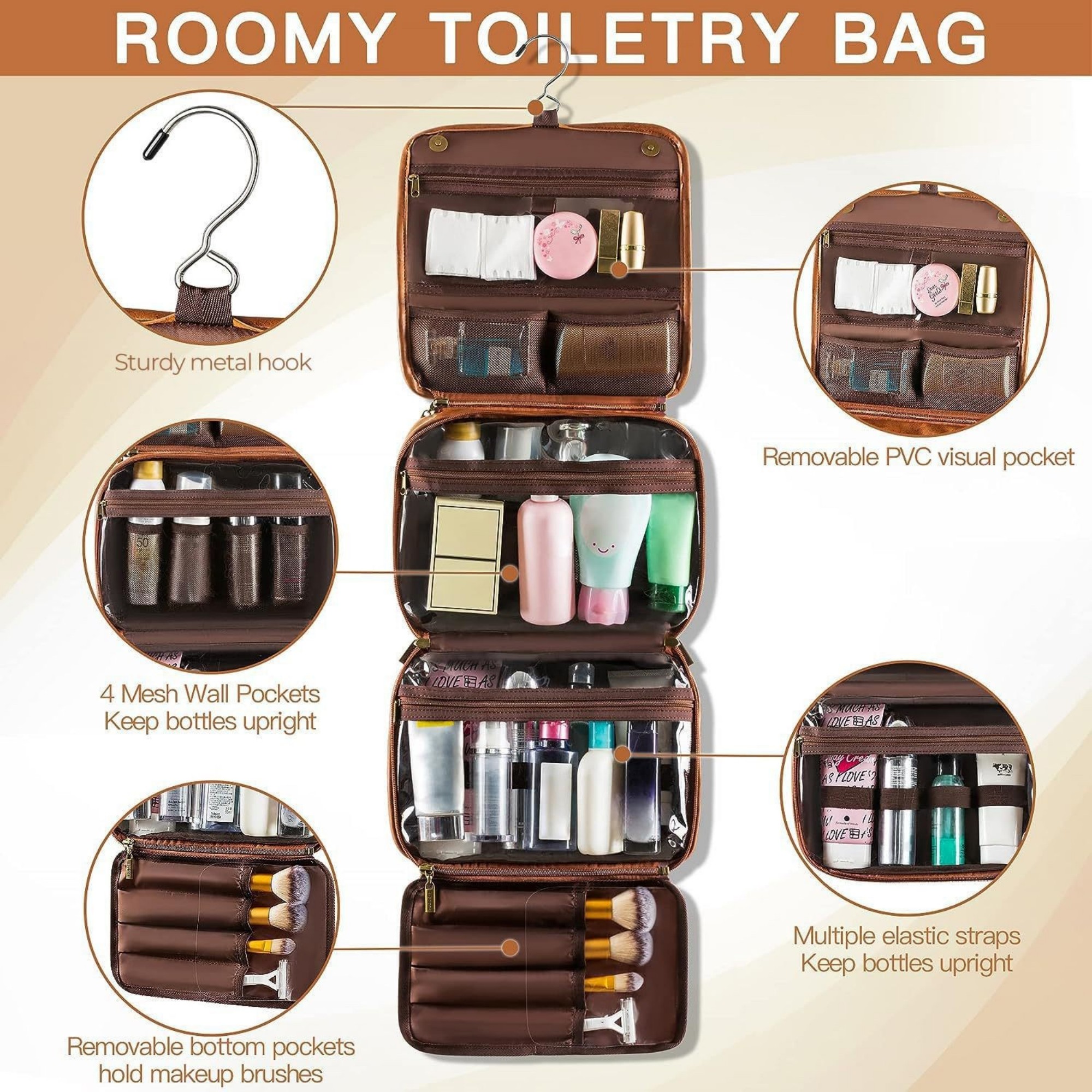 3-in-1 Hanging Toiletry Bag 6