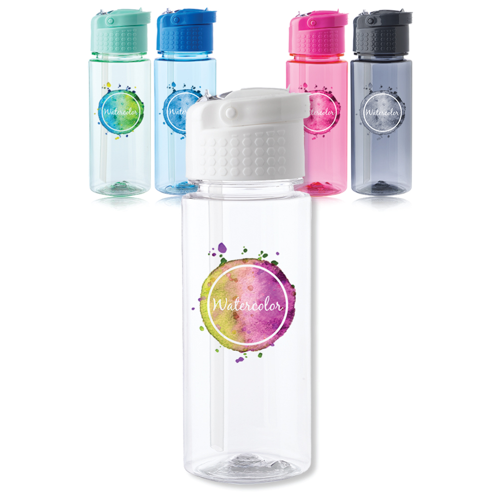 17 oz. Transparent Plastic Water Bottle with Carrying Handle 7