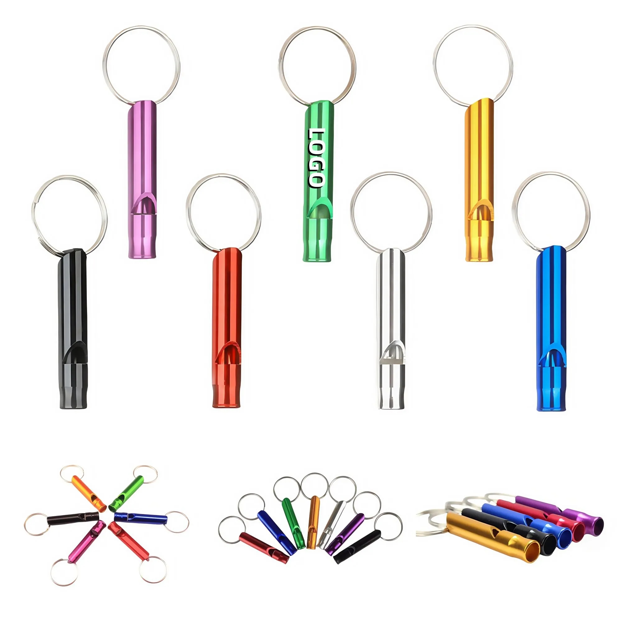 Aluminum Alloy Survival Keychain Whistle 2