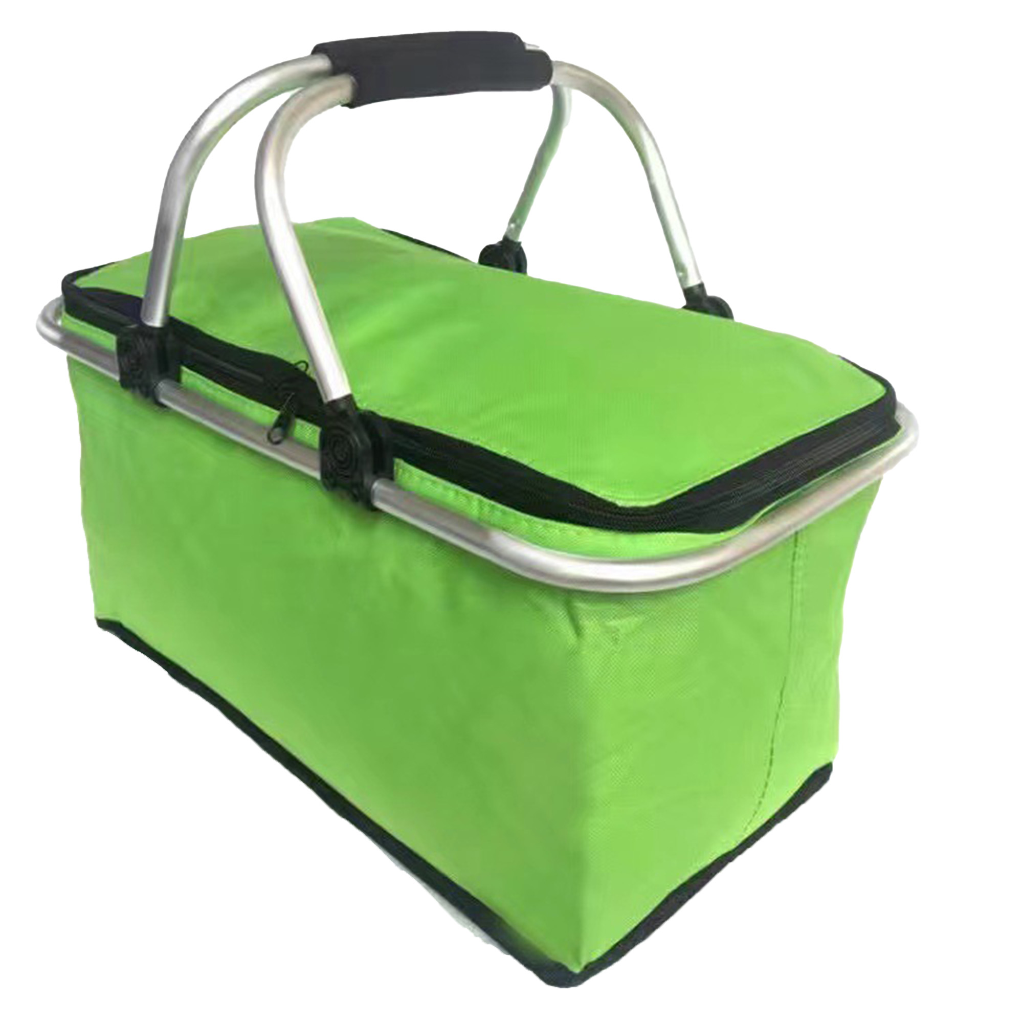 Heavy-Duty Aluminum Picnic Basket Compact Takeout Design 6