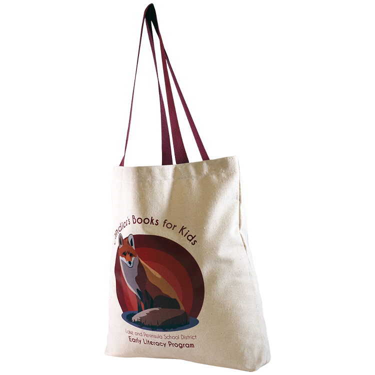 Bottom Gusset Cotton Tote, with Poly Handles 4