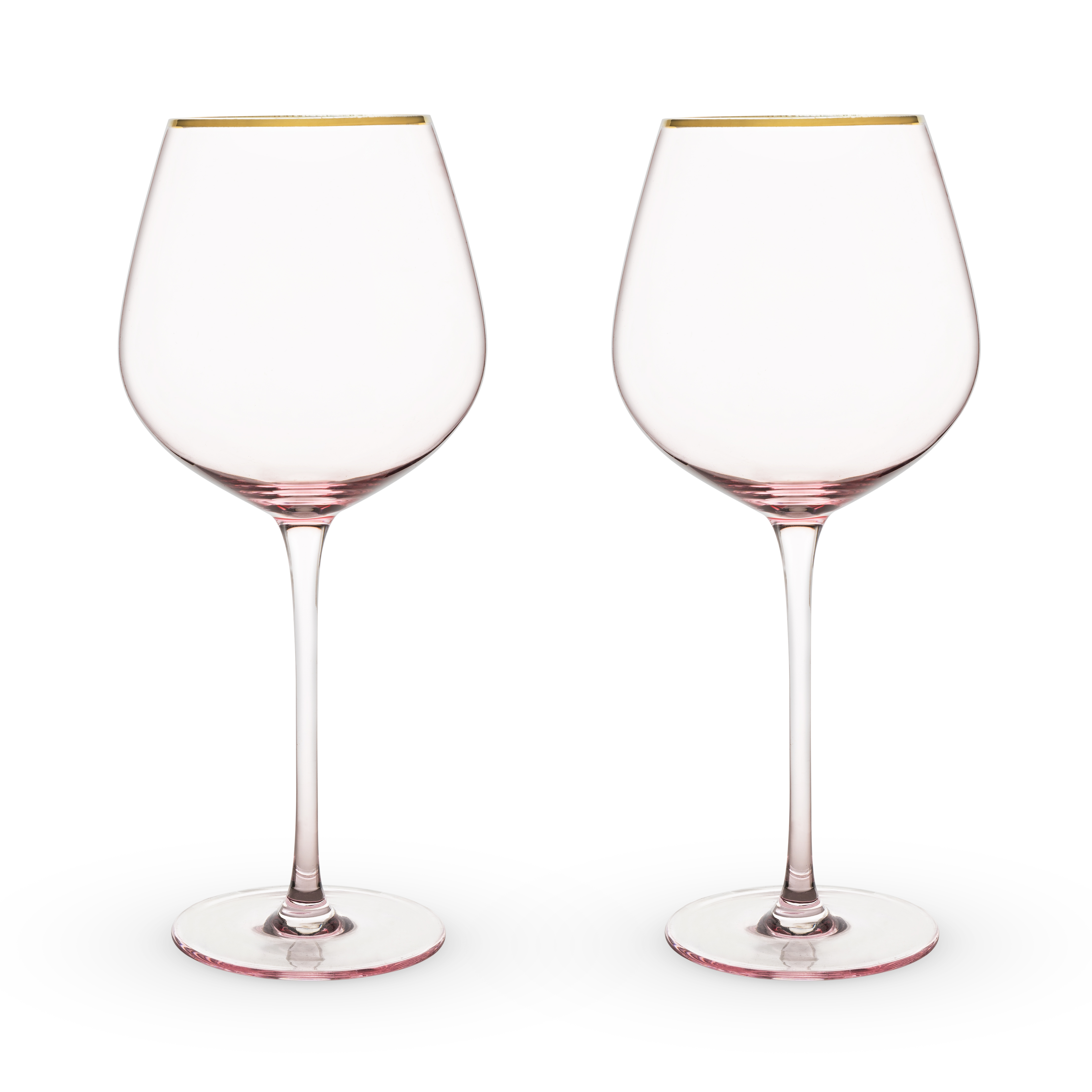 Twine Living® Rose Crystal Red Wine Glass, set of 2 2