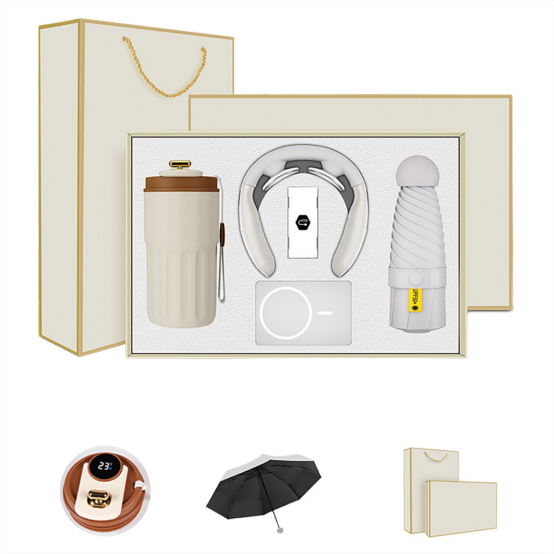 Custom 4-In-1 Luxurious Business Thermos Cup Gift Box Sets 5