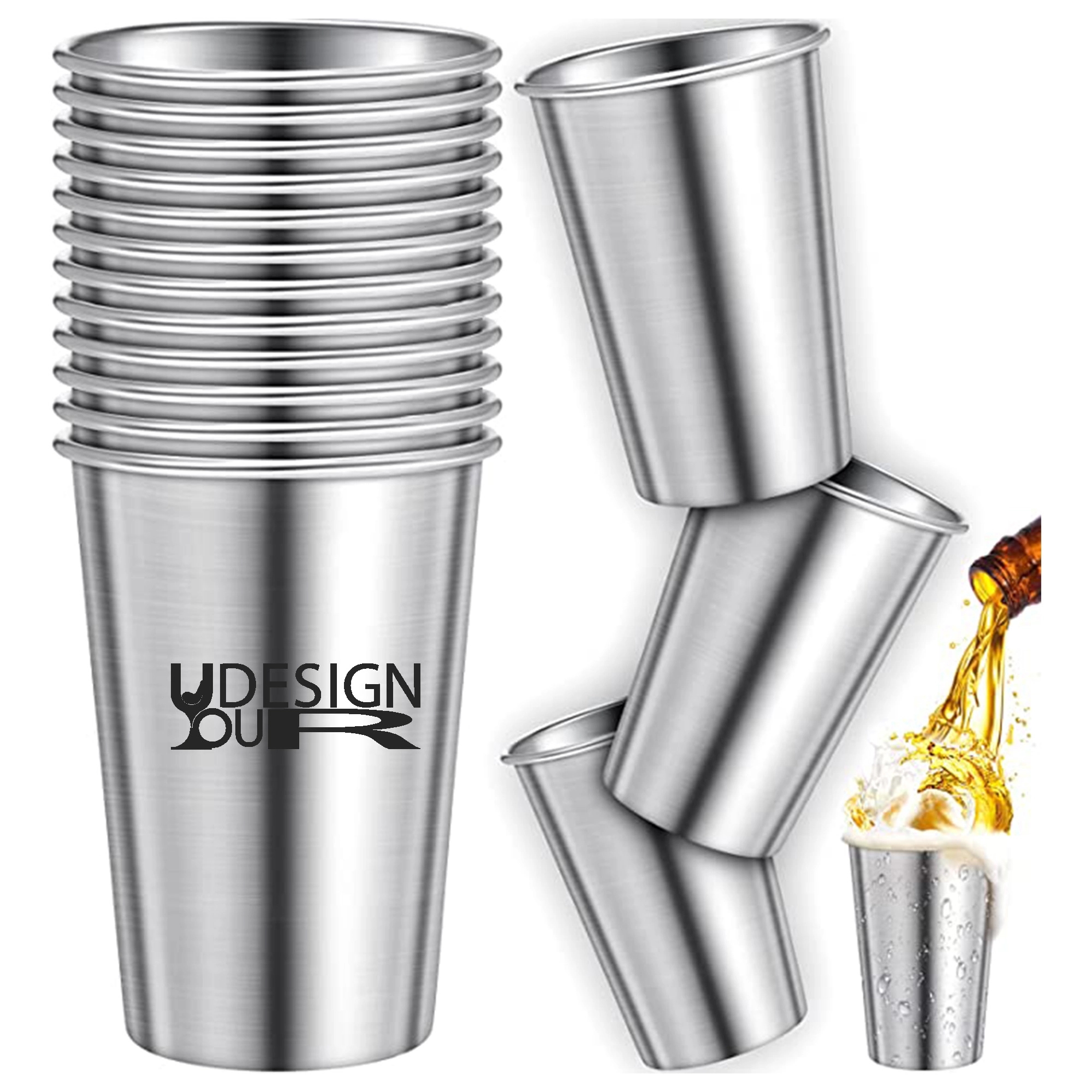 MOQ 30pcs 16 oz Stainless Steel Cup 7