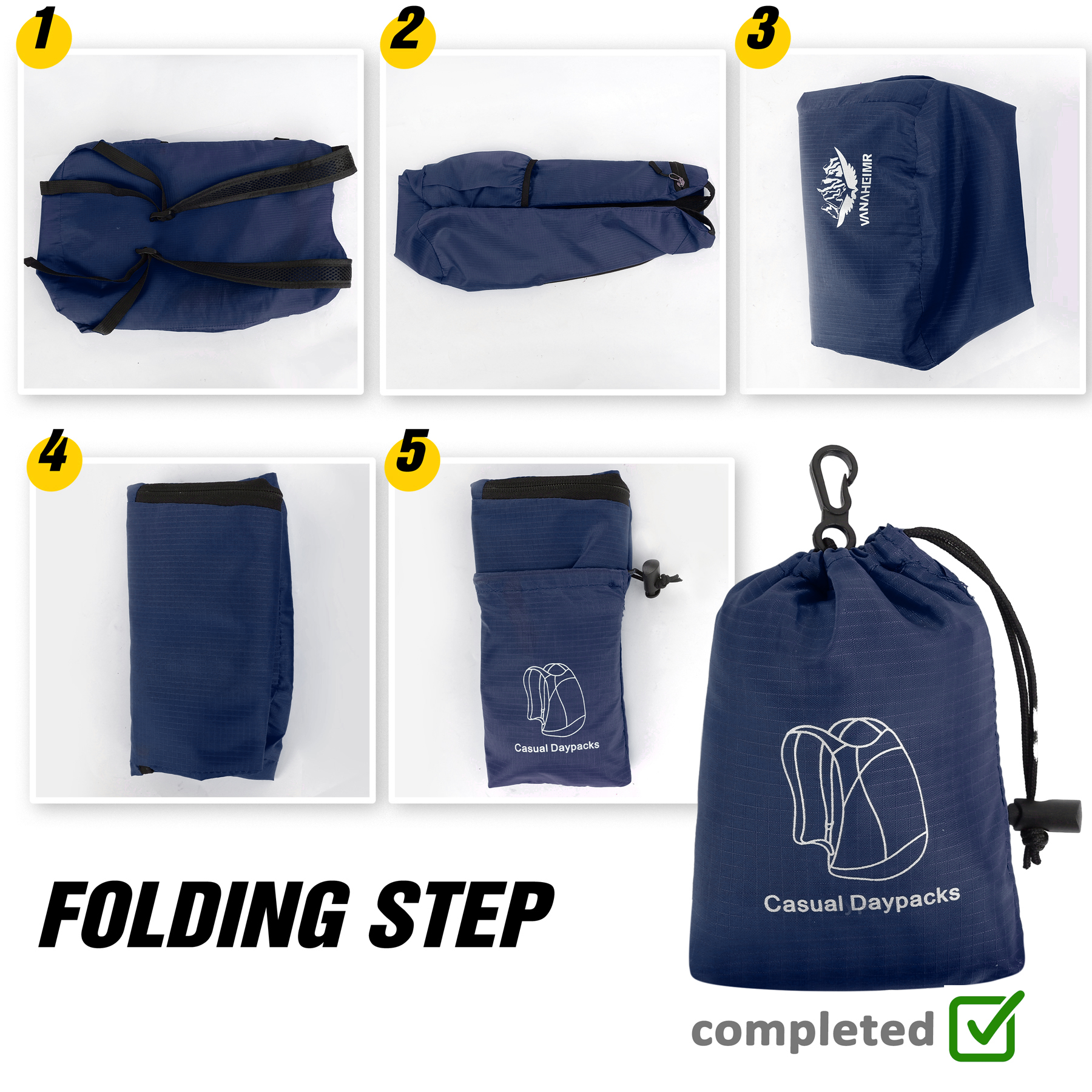 Lightweight Foldable Travel Hiking Backpack 7