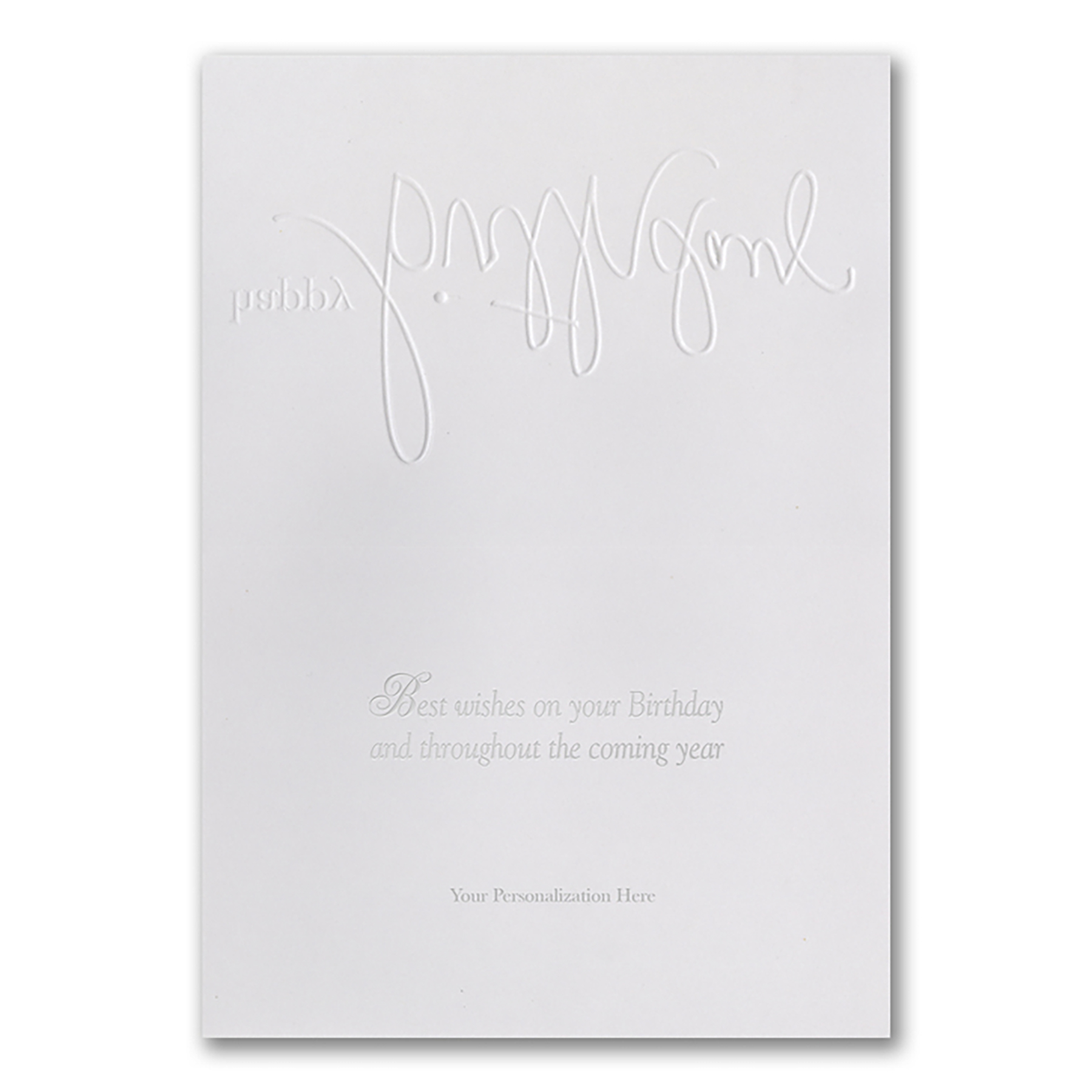 Confetti On Silver Birthday Card 2