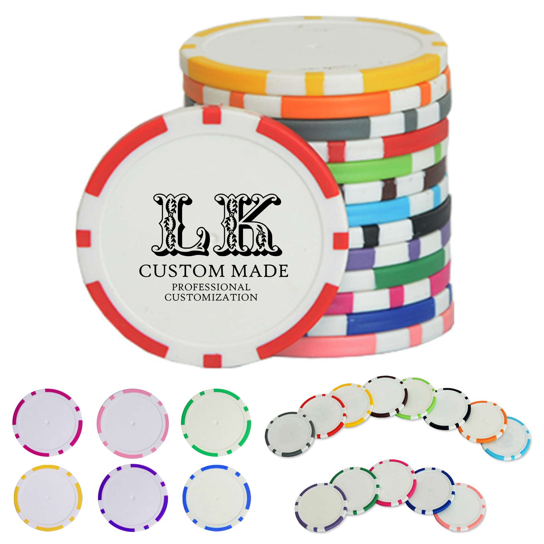 Double-sided PVC Stickers For Poker Chips 1