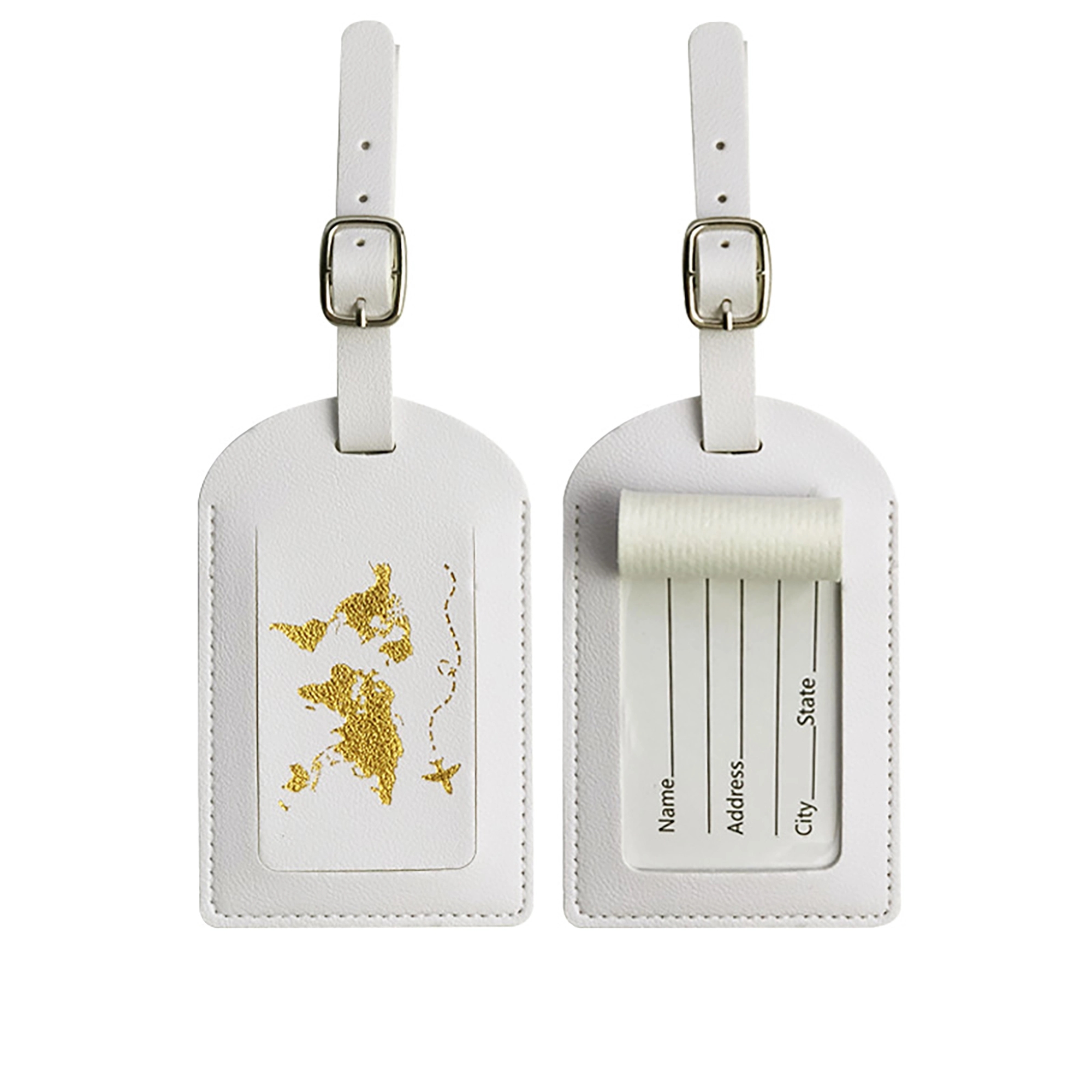 MOQ 100pcs PU Leather Passport Cover Luggage Tag Set 13