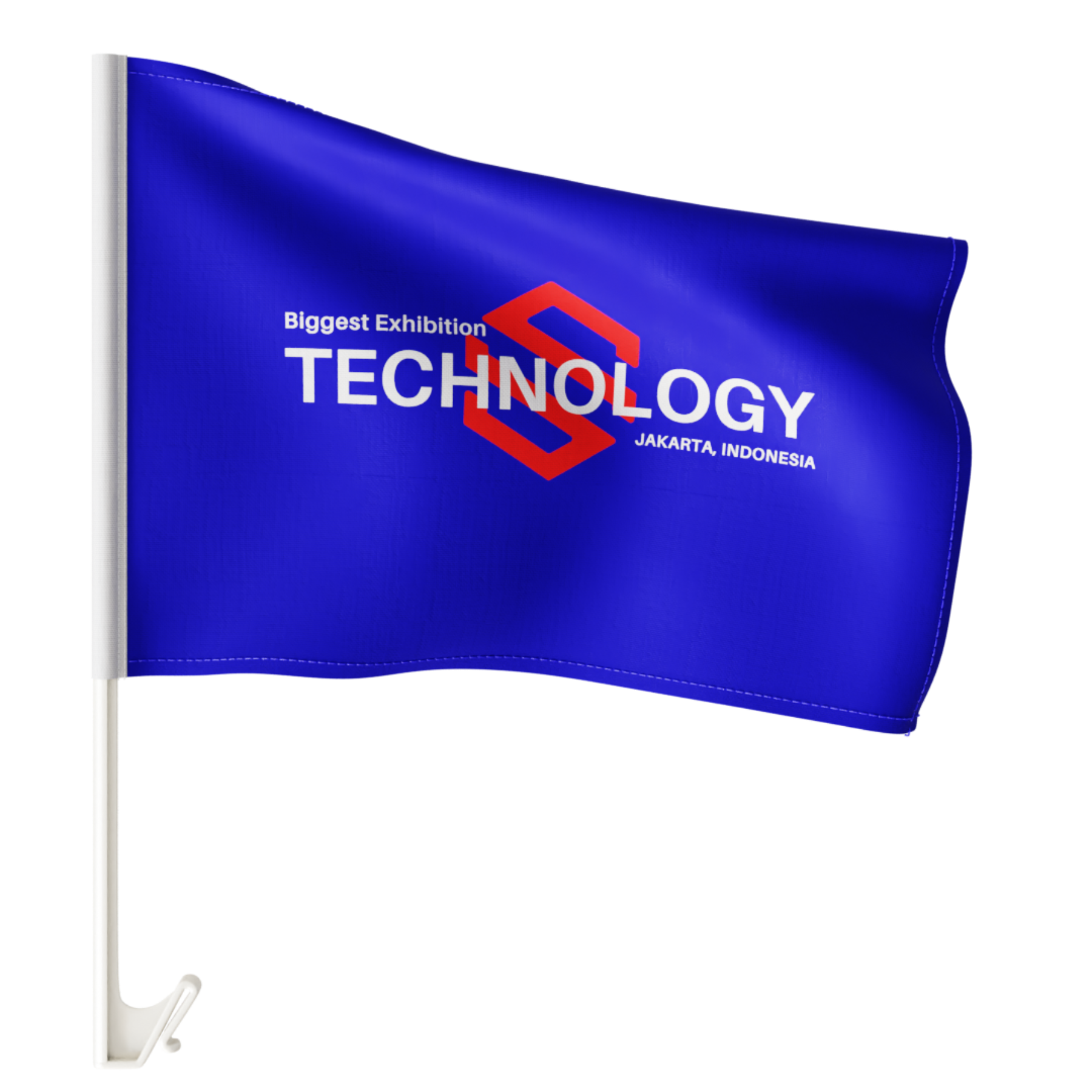 Basic Car Flag 12"x17" with 19.5" Upgraded Basic Pole