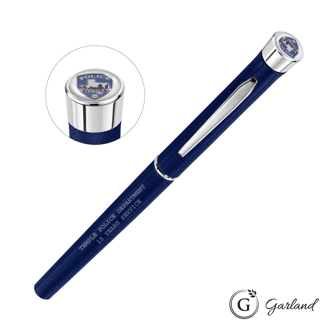 Garland® Tactical Custom Textured Rollerball Pen - Chrome 3