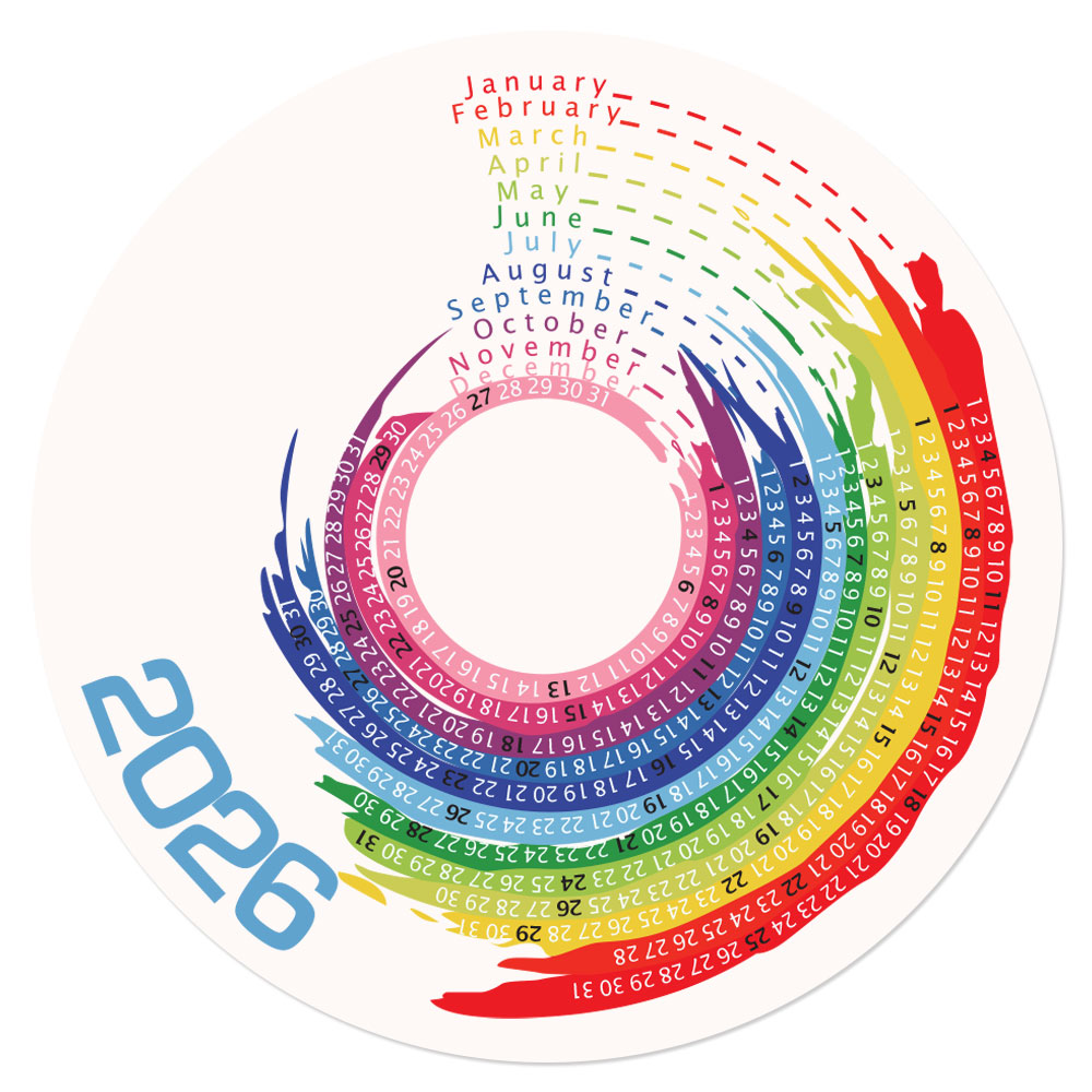 Color Splash Calendar Mouse Pads