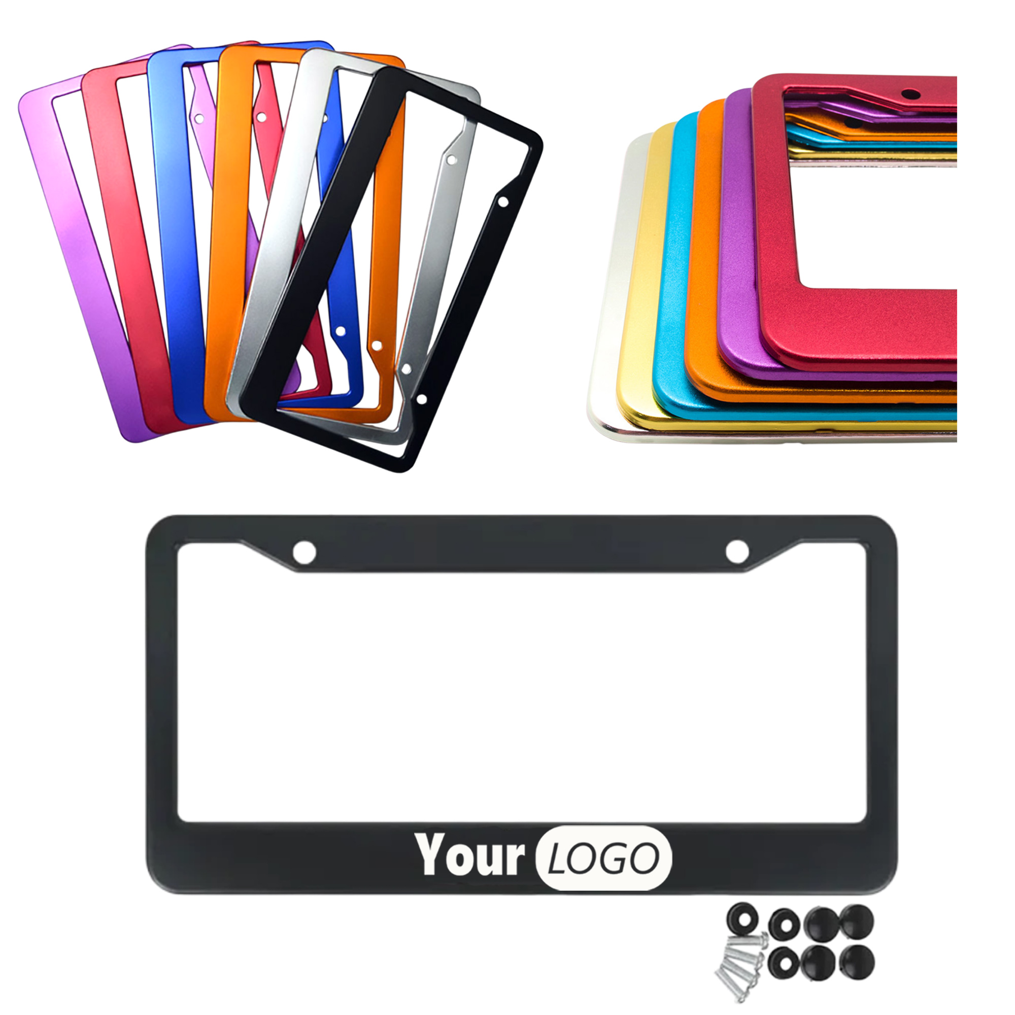 Aluminum License Plate Frames in Full Color MOQ10 3