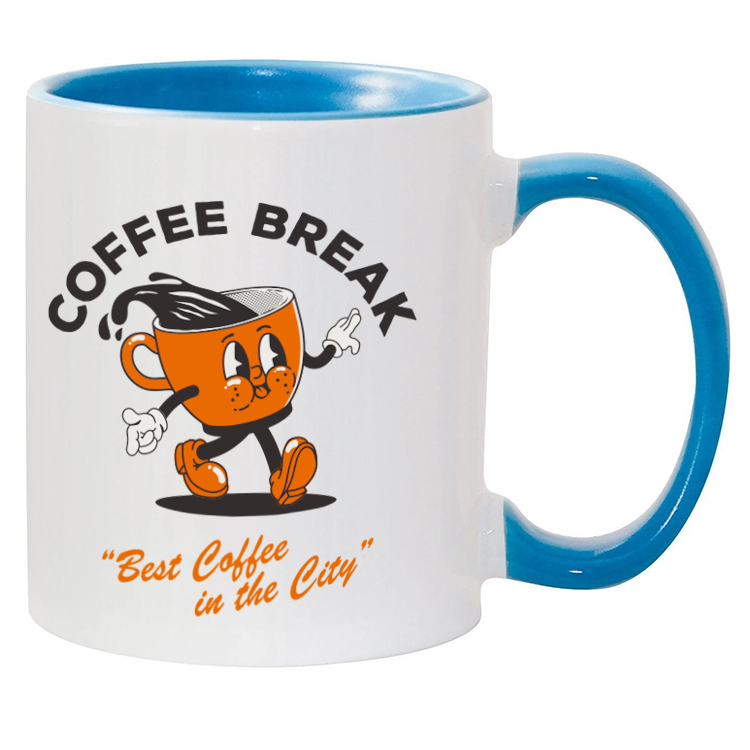 11oz Full Color Colored Handle Mug 16