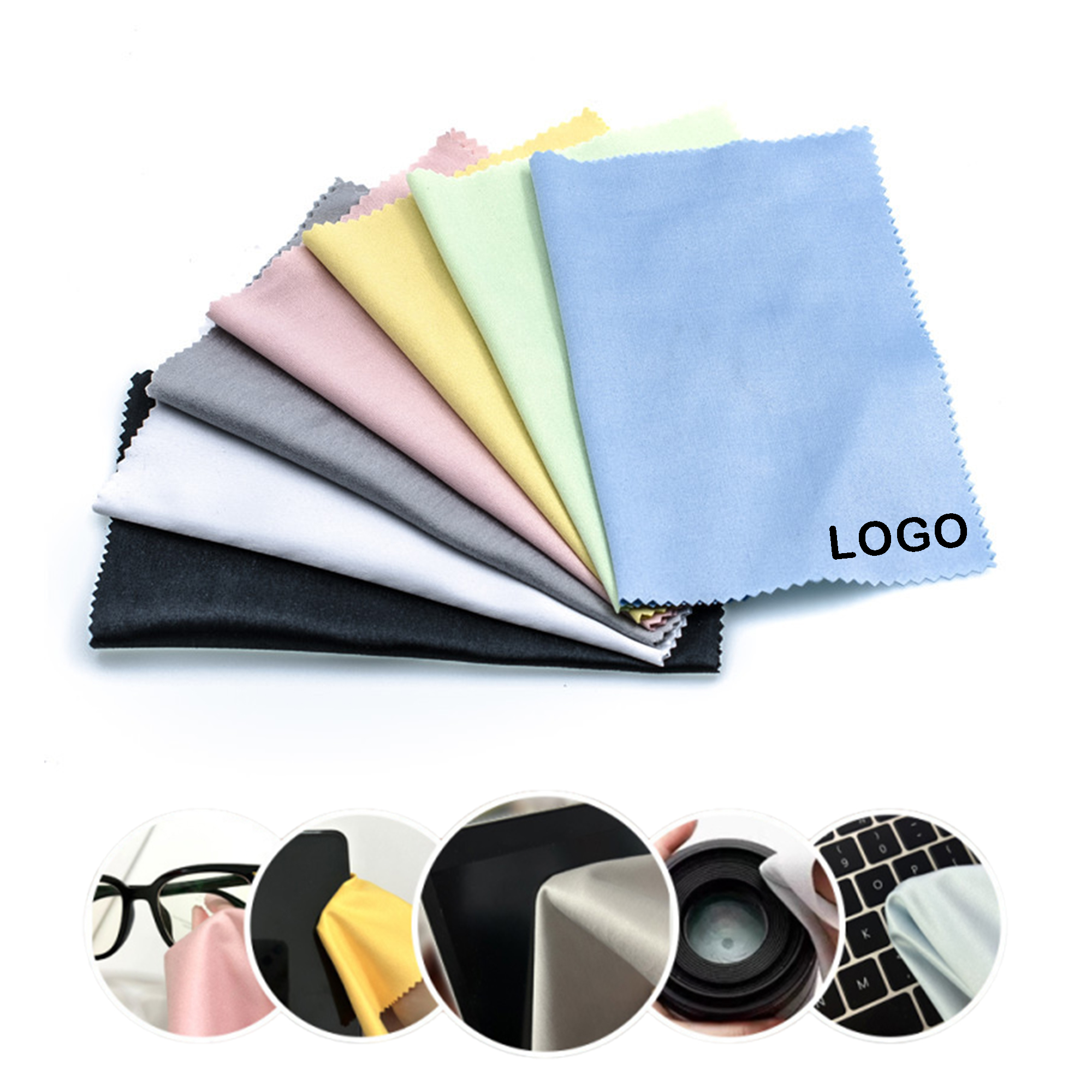 Custom Logo Microfiber Cleaning Cloth 4