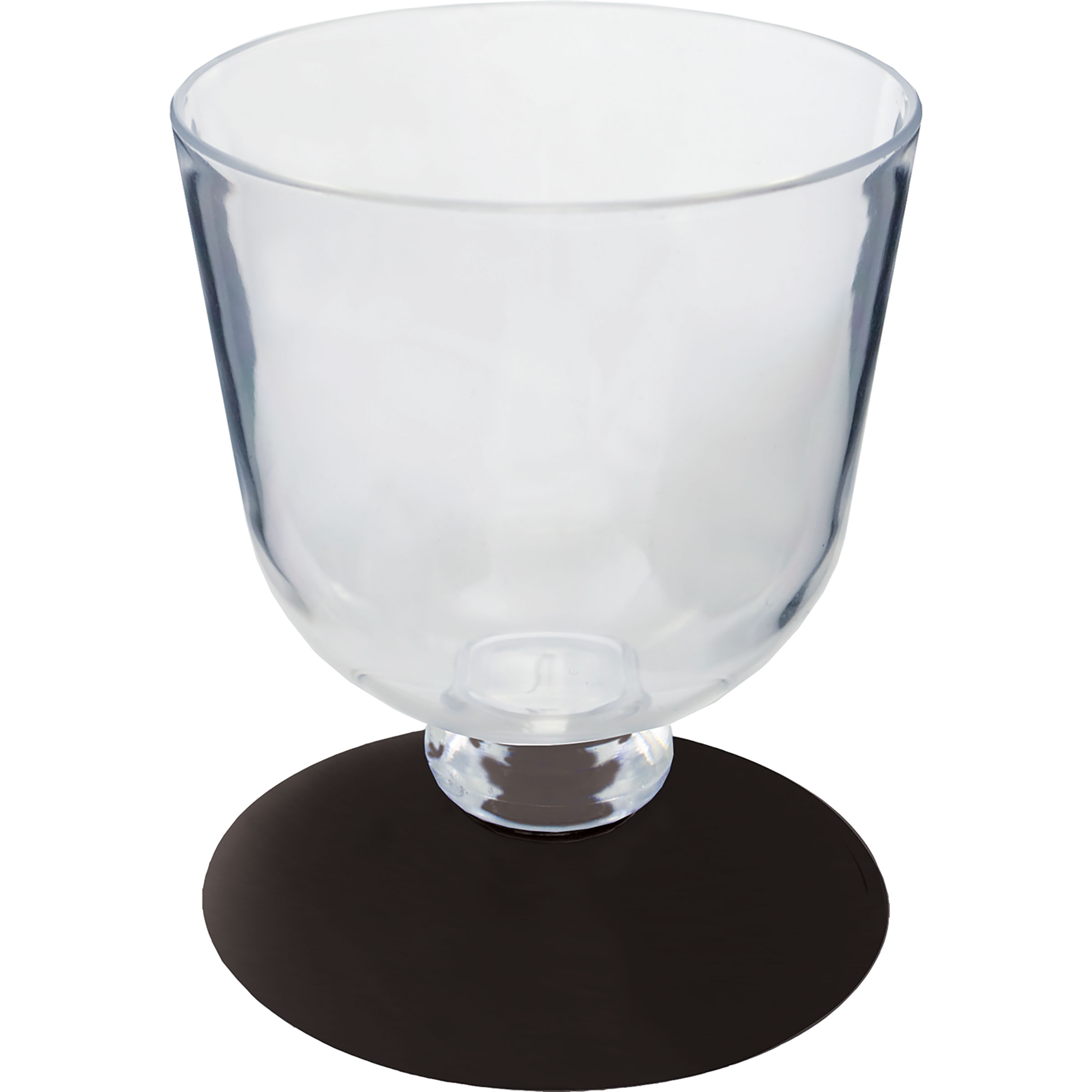 7oz Short Stem Plastic Wine Glass with Your Choice of Base Color 11