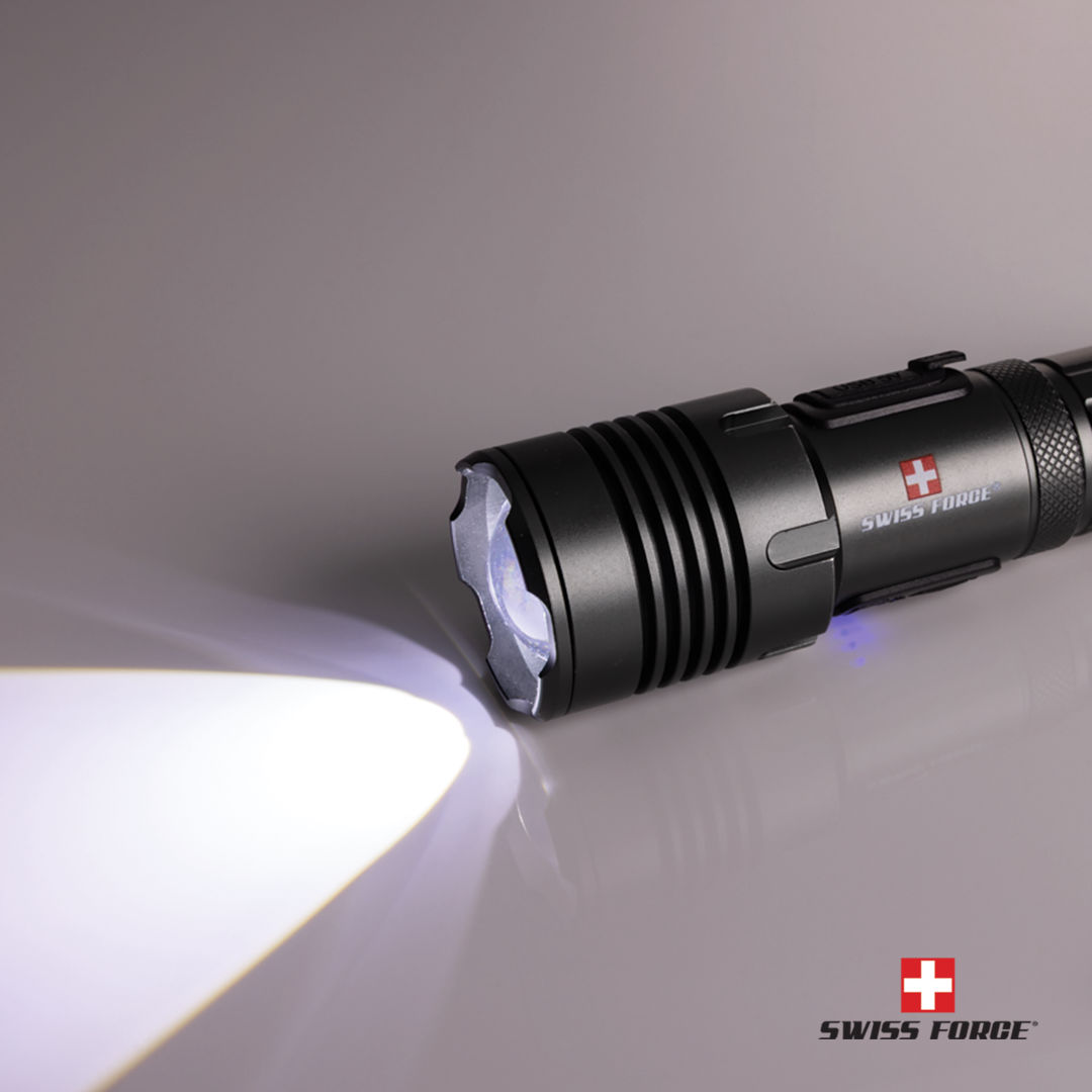 Swiss Force® Rimac Aluminum Rechargeable Flashlight 9