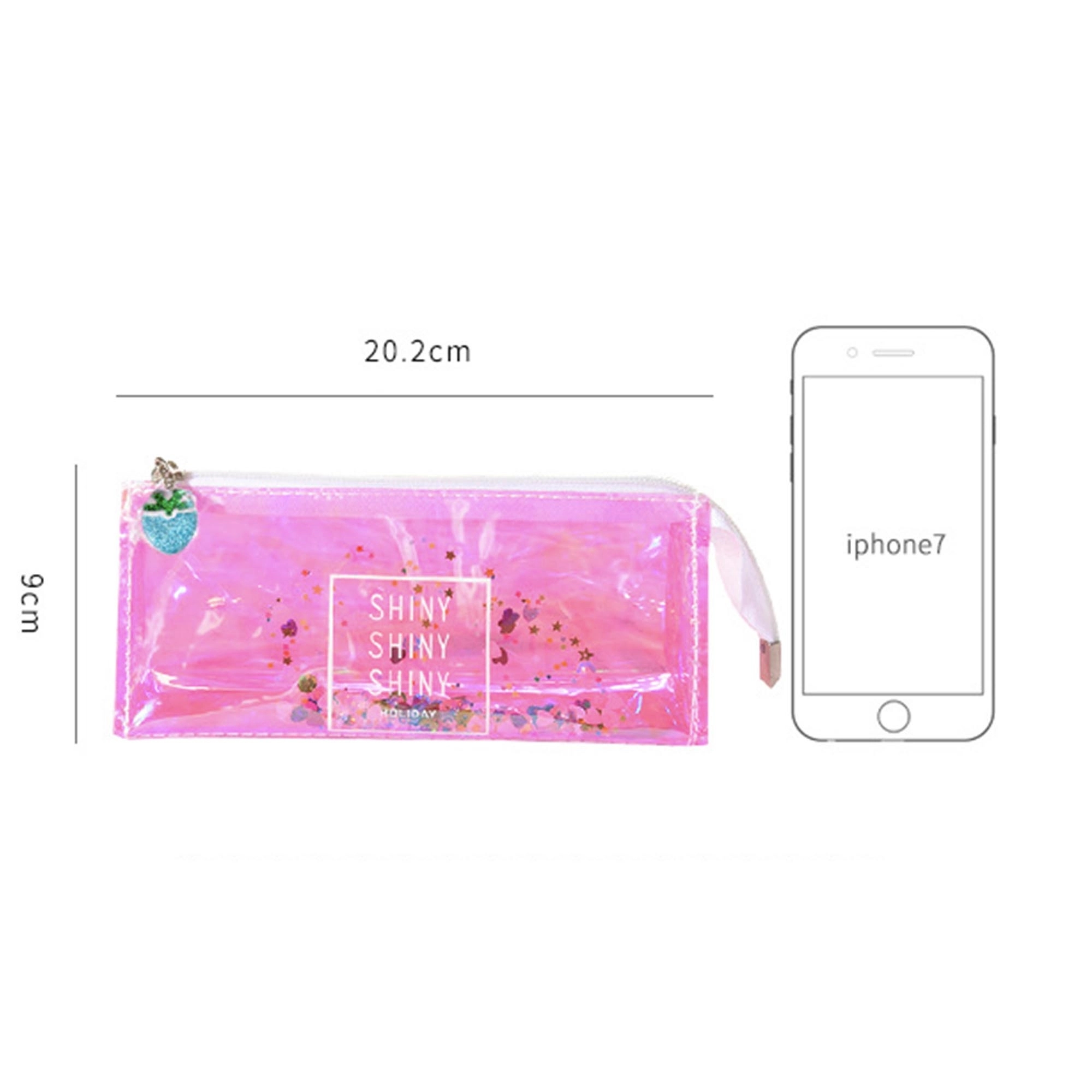 Floating Glitter Sequin Pencil Case Transparent Holder 4