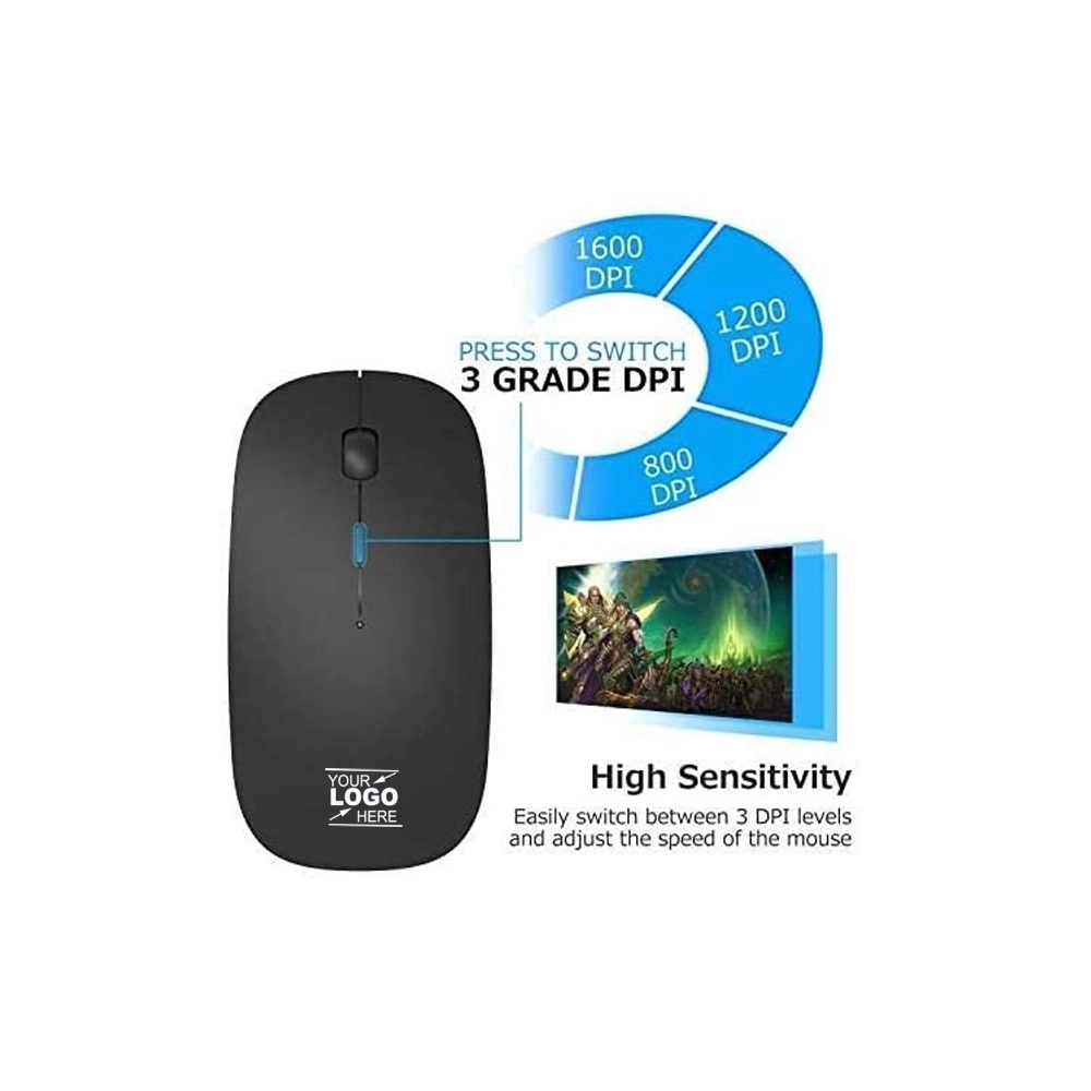 Slim Optical 2.4Ghz and Bluetooth Wireless Mouse 4