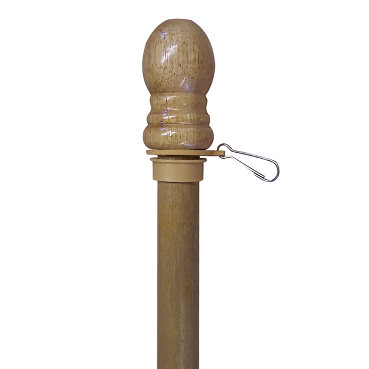 5' x 1" Natural Wood 1-Piece Pole 4