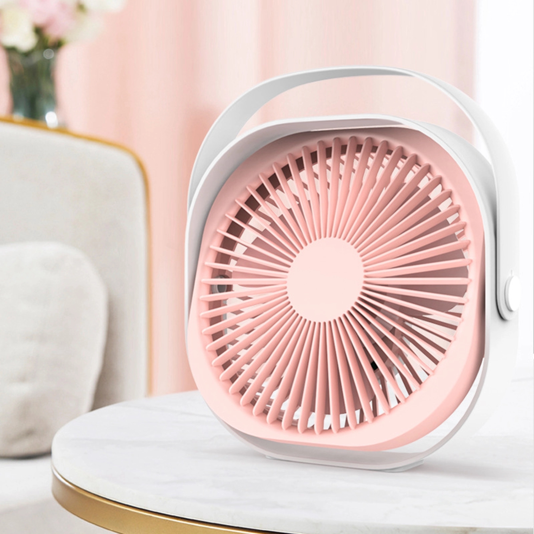 1500 mAh Rechargeable Desktop Rotating Fan 2