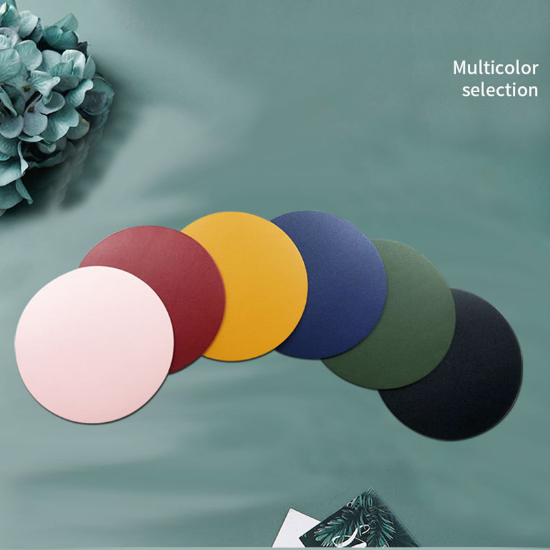 PU Leather Round Cup Coasters 16