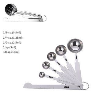 6 In 1 Stainless Steel Measuring Spoon With Leveler Engraved Measurement Marks 4