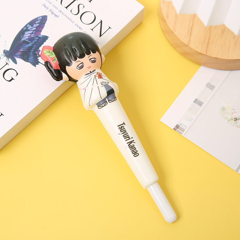 2 in 1 Squishy Anime Character Ball Pen and Squeeze Toy 7