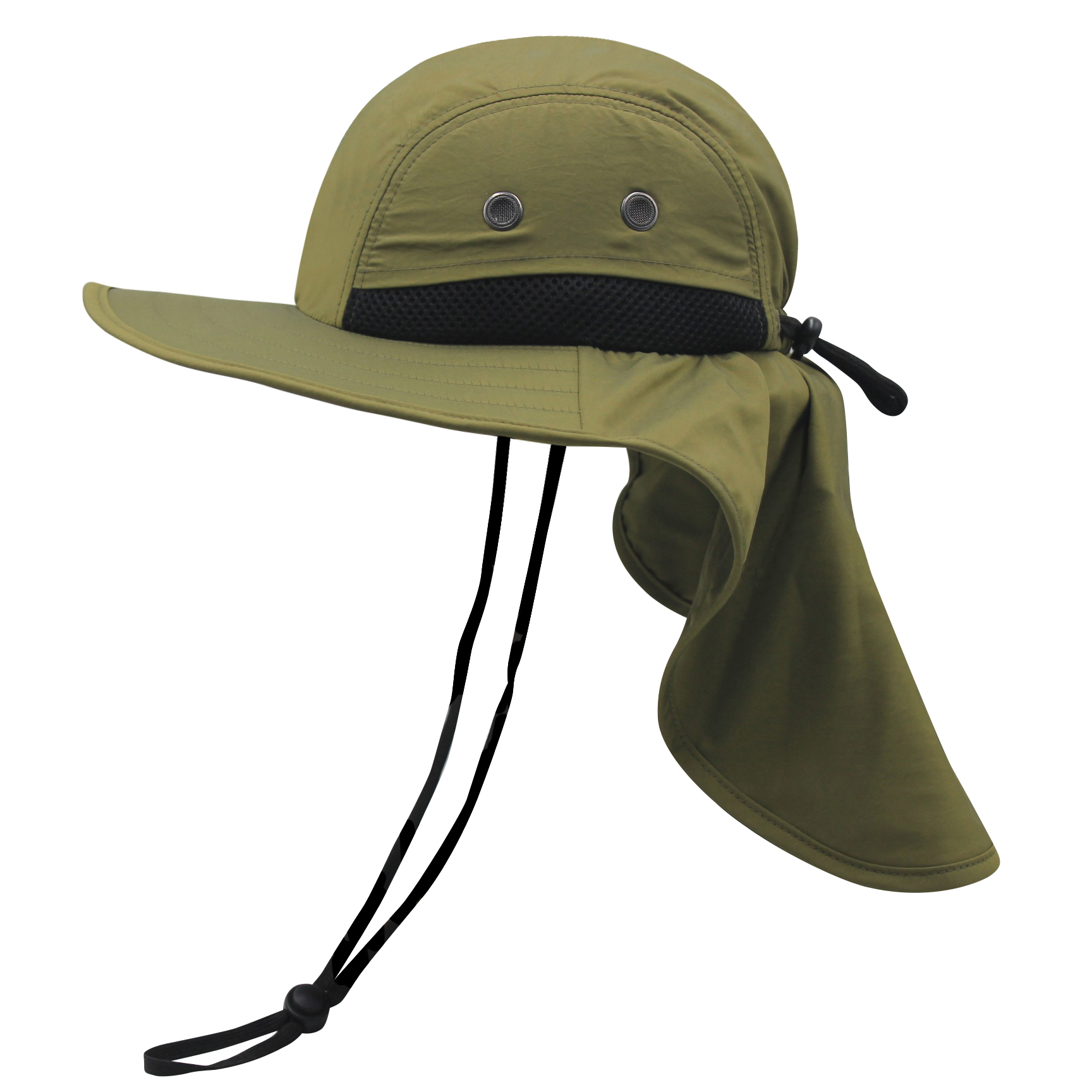 Safari boonie flap back hat with hidden pocket